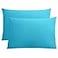 FLXXIE Pillow Cases Queen Soft Microfiber Pillow Covers with Envelope Closure Wrinkle Resistant Pillowcases 2 Piece Set 20x30 Blue