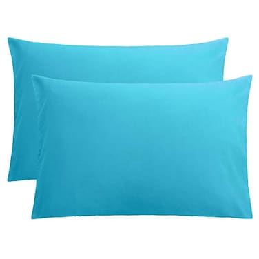 FLXXIE Pillow Cases Queen Soft Microfiber Pillow Covers with Envelope Closure Wrinkle Resistant Pillowcases 2 Piece Set 20x30 Blue