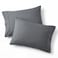 Bedsure Pillow Cases Queen Set of 2 Dark Grey Double Brushed Microfiber Pillowcases 2 Pack Super Soft Cooling Pillow Case Covers with Envelope Closure for Kids Wrinkle Fade Resistant 20x30