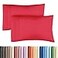 CGK Unlimited Queen Pillow Cases Set of 2 Ultra Soft Hotel Quality Pillowcase Covers Comfy Cozy Cooling Wrinkle Free Shrink Stain Fade Resistant Machine Washable Pillow Protectors 2 Piece Set Red