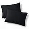 Bedsure Pillow Cases Standard Size Set of 2 Black Brushed Microfiber Pillowcases Super Soft Pillowcase Pillow Case Covers with Envelope Closure for Kids Wrinkle Fade Resistant 20x26 Inches