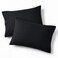 Bedsure Pillow Cases Standard Size Set of 2 Black Brushed Microfiber Pillowcases Super Soft Pillowcase Pillow Case Covers with Envelope Closure for Kids Wrinkle Fade Resistant 20x26 Inches