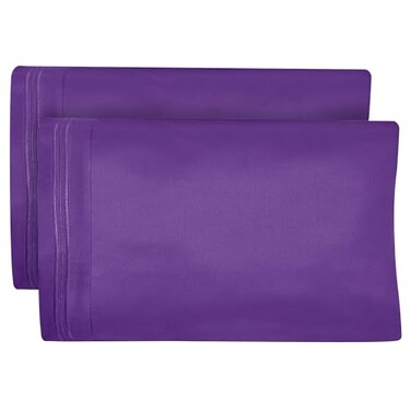 DREAMCARE Queen Size Microfiber Pillowcases Set of 2 Soft Premium Quality Double Brushed Microfiber Purple