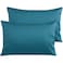 NTBAY Egyptian Cotton Queen Pillowcases Set of 2 500 Thread Count Cotton Pillowcases Soft and Breathable Envelope Closure Pillow Cases 20x30 Pillow Covers for Bed Slate Blue