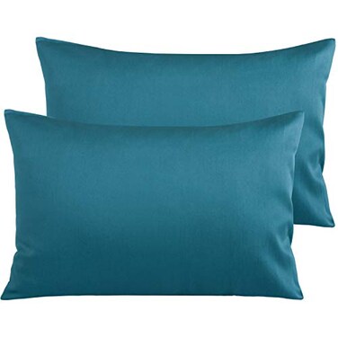 NTBAY Egyptian Cotton Queen Pillowcases Set of 2 500 Thread Count Cotton Pillowcases Soft and Breathable Envelope Closure Pillow Cases 20x30 Pillow Covers for Bed Slate Blue