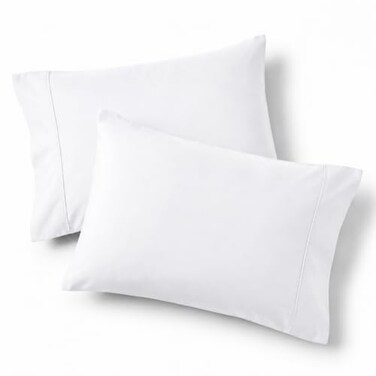 Bedsure Pillow Cases Standard Size Set of 2 White Brushed Microfiber Pillowcases Super Soft Pillowcase Pillow Shams Covers with Envelope Closure for Kids Wrinkle Fade Resistant 20x26 Inches
