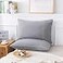 KAIANG Jersey Knit Pillowcase All Season Soft Cozy Cases TShirt Jersey Cotton Pillow Case Set Heather Cotton Jersey Case Set Grey Queen Size