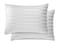 Pure Bamboo Queen Pillowcases by Genuine 100 Organic Viscose Derived from Bamboo Luxuriously Soft Cooling Double Stitching Envelope Closure 2 Queen Pillowcases Jacquard White