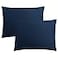 FLXXIE Pillow Cases Standard Size Soft Microfiber Pillow Covers with Envelope Closure Wrinkle Stain Resistant Pillowcases 2 Piece Set 20x26 Navy