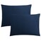 FLXXIE Pillow Cases Standard Size Soft Microfiber Pillow Covers with Envelope Closure Wrinkle Stain Resistant Pillowcases 2 Piece Set 20x26 Navy