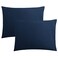 FLXXIE Pillow Cases Standard Size Soft Microfiber Pillow Covers with Envelope Closure Wrinkle Stain Resistant Pillowcases 2 Piece Set 20x26 Navy