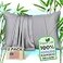 Vegan Silk Pillow Cases 100 Viscose Derived from Bamboo Cooling Pillowcase Queen Size Gray Set of 2 Zippered for Hot Sleepers Soft Pillow Covers by