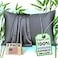 Vegan Silk Pillow Cases 100 Viscose Derived from Bamboo Cooling Pillowcase Standard Size Dark Gray Set of 2 Zippered for Hot Sleepers Soft Pillow Covers by