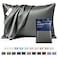 MR&HM MRHM Satin Pillowcase for Hair and Skin Silk Satin Pillowcase 2 Pack King Size Pillow Cases Set of 2 Silky Pillow Cover with Envelope Closure 20x36 Dark Grey