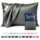 MR&HM MRHM Satin Pillowcase for Hair and Skin Silk Satin Pillowcase 2 Pack King Size Pillow Cases Set of 2 Silky Pillow Cover with Envelope Closure 20x36 Dark Grey