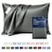 MR&HM MRHM Satin Pillowcase for Hair and Skin Silk Satin Pillowcase 2 Pack King Size Pillow Cases Set of 2 Silky Pillow Cover with Envelope Closure 20x36 Dark Grey