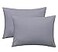 iMaylex Soft 100 Egyptian Cotton Zipper Pillow Case Cozy and Lightweight Pillowcase Set of 2 Light Grey King 20 x 36