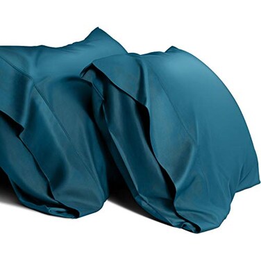 WISHSMILE WishSmile Standard Pillow Cases Cooling Pillowcases Set of 2 Breathable Cool Silky Soft Rayon Derived from Bamboo FabricHair and Skin FriendlyTeal20x26IN