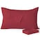YIYEA Pillow Cases Queen Size Set of 4 Ultra Soft 1800TC Hotel Quality Double Brushed Microfiber Embroidered Pillowcases Envelope Closure Fade Resistant 20x30 Burgundy