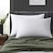 LOSAFEFE 100 Cotton Zippered Pillow Cases King Size Set of 2 Super Soft Breathable Pillow Protectors with Zipper White Pillow Case Covers 20x36 Inches