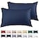 Warmstar Cotton Pillow Cases Standard Size Set of 2 600 Thread Count Pillowcases 20x26 Inches Soft Long Staple Cotton Pillowcases Breathable with Envelope ClosureNavy Blue