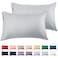 Warmstar Cotton Pillow Cases Queen Size Set of 2 600 Thread Count Pillowcases 20x30 Inches Soft Long Staple Cotton Pillowcases Breathable with Envelope ClosureGrey