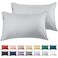 Warmstar Cotton Pillow Cases Queen Size Set of 2 600 Thread Count Pillowcases 20x30 Inches Soft Long Staple Cotton Pillowcases Breathable with Envelope ClosureGrey