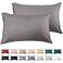 Warmstar Cotton Pillow Cases Standard Size Set of 2 600 Thread Count Pillowcases 20x26 Inches Soft Long Staple Cotton Pillowcases Breathable with Envelope ClosureDark Grey