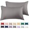 Warmstar Cotton Pillow Cases Standard Size Set of 2 600 Thread Count Pillowcases 20x26 Inches Soft Long Staple Cotton Pillowcases Breathable with Envelope ClosureDark Grey