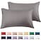 Warmstar Cotton Pillow Cases Standard Size Set of 2 600 Thread Count Pillowcases 20x26 Inches Soft Long Staple Cotton Pillowcases Breathable with Envelope ClosureDark Grey