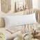 MOVE OVER White Body Pillow Cover 20x54 Body Pillow Cover Pom Poms Fringe Decor Design Boho Long Pillowcase with Pocket Closure