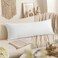 MOVE OVER White Body Pillow Cover 20x54 Body Pillow Cover Pom Poms Fringe Decor Design Boho Long Pillowcase with Pocket Closure