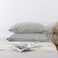 SAMZPAO 100 Jersey Cotton Pillow Cases of 2 Ultra Soft Pillow Covers 2 Pack with Envelope Closure Gray Queen