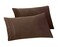 Elegant Comfort Solid Pillowcases 1500 Premium Hotel Quality Microfiber Smooth Weave Wrinkle and Stain Resistant Easy SlipOn 2Piece Set StandardQueen Pillowcase Brown