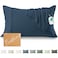 GOKOTTA 100 Rayon Derived from Bamboo Pillow Cases 2 Pack Standard Pillow Case Set of 2Soft Silky Envelope PillowcasesNavy Blue Standard