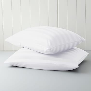 Zaizaihome Pillow Cases Queen Size 100 Egyptian Cotton Pillow Protectors with Zipper 400 Thread Count Sateen Weave White Pillowcases Queen Size Set of 2 Premium Quality Pillow Covers for HomeHotel