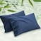 Bedsure King Size Pillow Cases Set of 2 Cooling Pillow Cases King Rayon Derived from Bamboo Navy Blue Pillowcases PureWoven Silky Soft Bedding Pillow Covers with Envelope Closure 20x36 Inches