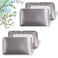 TornadoZ 2 Packs Silk Satin Pillowcases for Hair and Skin Decorative Luxurious Travel Elastic Band Satin Pillowcase No Zipper Folded Soft Blank Pillow Covers Perfect for Travel and DIY Sublimation Gre