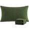 NTBAY King Pillowcase Set 2 Pack Brushed Microfiber 20x36 Pillowcases Soft WrinkleFree FadeResistant StainResistant Olive Green Pillowcases with Envelope Closure 20x36 Inches Olive Green