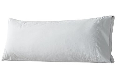 WhatsBedding Body Pillow Cover Cotton Fabric Long Pillowcase Breathable SkinFriendly Envelope Closure Light Gray 20x54 inch