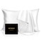 INFIIXSO Mulberry Silk Pillowcase for Hair and Skin Silk Pillow Cases Standard Size with Hidden Zipper 20x26 Inches Extraordinary Smooth and Soft Cooling Pillow Cases for Hot SleepersWhite 1 Pack