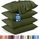 Utopia Bedding Queen Pillow Cases 4 Pack Envelope Closure Soft Brushed Microfiber Fabric Shrinkage and Fade Resistant Pillow Covers Queen Size 20 X 30 Inches Queen Olive