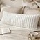 Chumerry Faux Fur Body Pillow Cover Super Soft Fuzzy Plush Bedding Pillow Long Pillowcases 1 Pieces Chic Striped Plaid Geometry Decorative White Body Pillowcase for Couch Bed 20 x 54 Inches