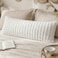 Chumerry Faux Fur Body Pillow Cover Super Soft Fuzzy Plush Bedding Pillow Long Pillowcases 1 Pieces Chic Striped Plaid Geometry Decorative White Body Pillowcase for Couch Bed 20 x 54 Inches