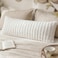 Chumerry Faux Fur Body Pillow Cover Super Soft Fuzzy Plush Bedding Pillow Long Pillowcases 1 Pieces Chic Striped Plaid Geometry Decorative White Body Pillowcase for Couch Bed 20 x 54 Inches