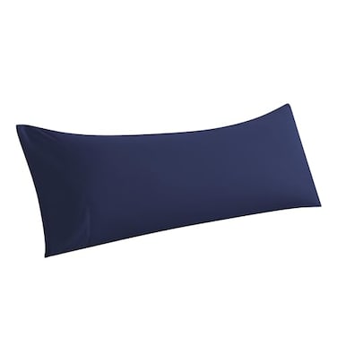 WhatsBedding Body Pillow Cover Ultra Soft Microfiber Pillowcases Breathable Long Pillow Case Envelope Closure Navy Blue 20x54 inch