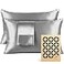 Pure Bedding Satin Pillowcase 2 Pack Queen Size 20x30 Grey Silky Pillow Cases for Hair and Skin Satin Pillow Covers with Envelope Closure Extra Soft Premium Microfiber