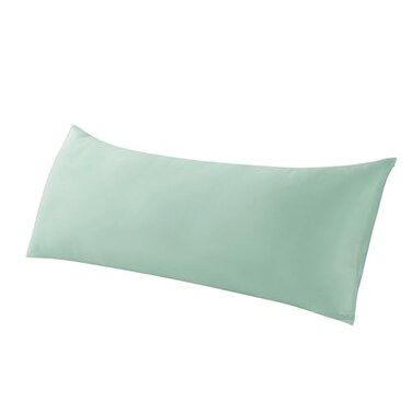 WhatsBedding Body Pillow Cover Cooling Fabric Long Pillowcase Breathable SkinFriendly Zipper Closure Milky Green 20x54 inch