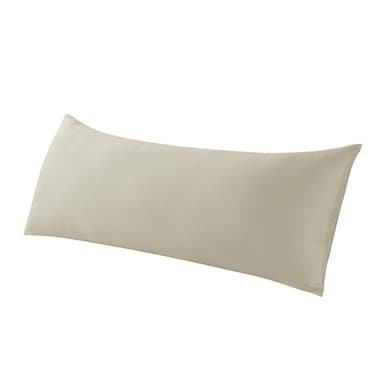 WhatsBedding Body Pillow Cover Cooling Fabric Long Pillowcase Breathable SkinFriendly Zipper Closure Khaki 20x54 inch