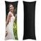 VPALSIEF Personalized Long Body Pillow Case Design Your Own Image Name Text Customizable Waterproof Pillow Cover for Home Anime Memorial Gifts PureBlack 20x54